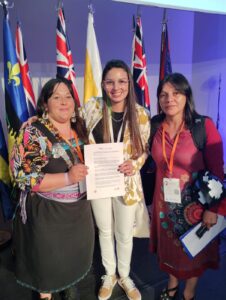 Lee más sobre el artículo Pu zomo de la Zonal Lafkence entregan conclusiones del 14° ENPO a la ministra Ayelén Mazzina Guiñazú