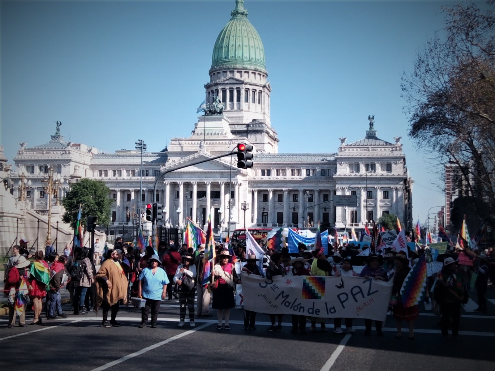 Lee más sobre el artículo Acompañamos al Tercer Malón de la Paz en su llegada a la Ciudad de Buenos Aires
